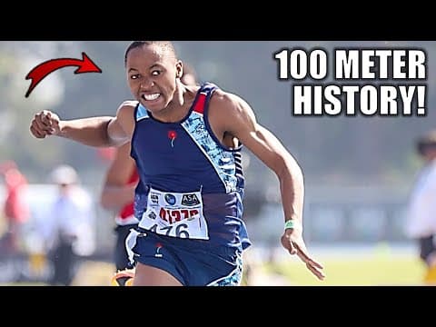 The Fastest Teenager In The World Just DESTROYED THE 100 METERS!